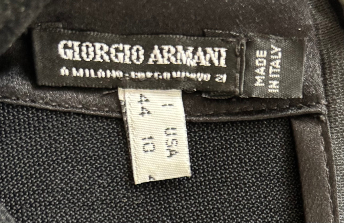 Giorgio Armani 1990s Black Pique Bodysuit