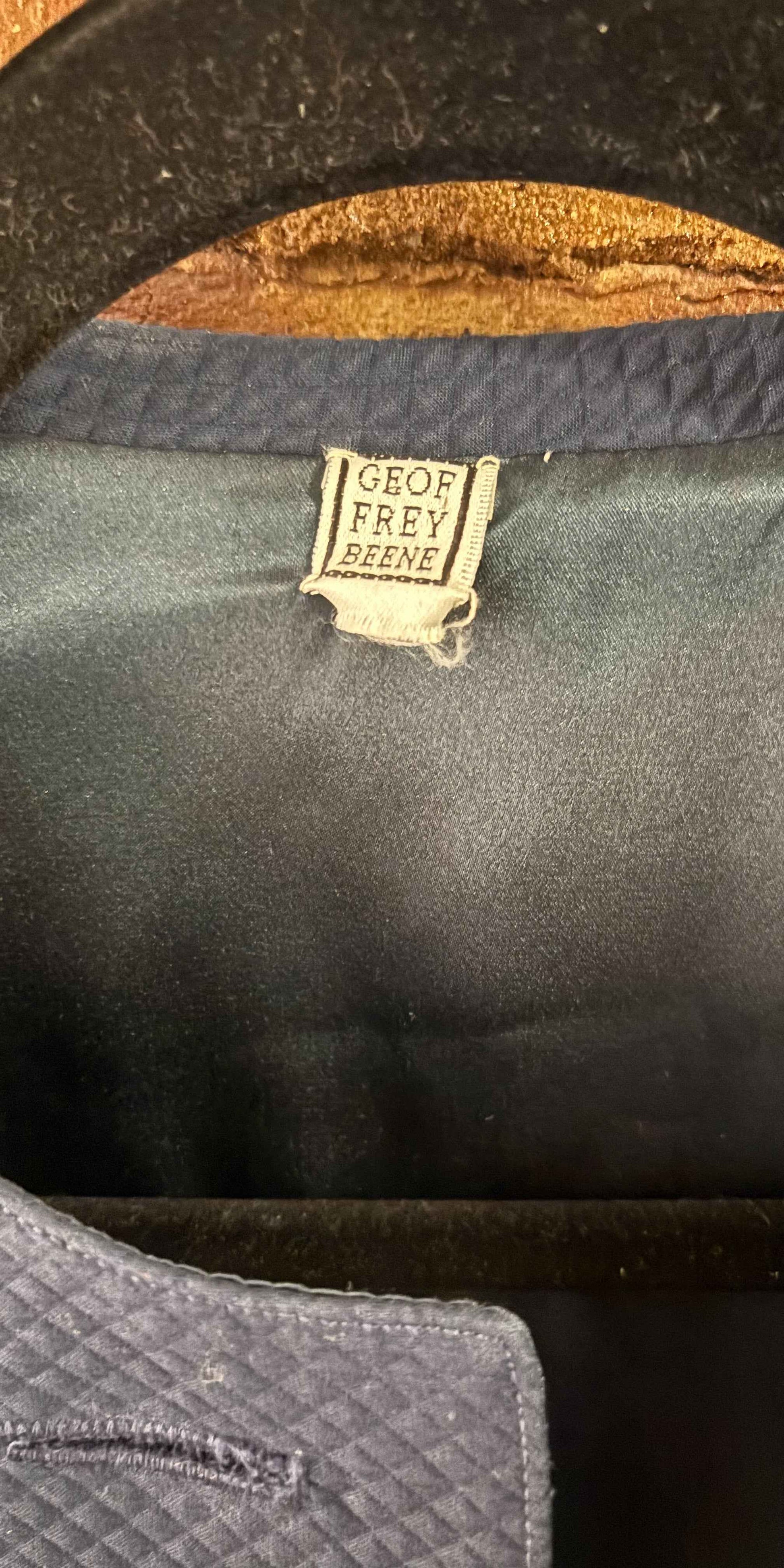 Geoffrey Beene 1990s Textured Deep Teal Swing Jacket