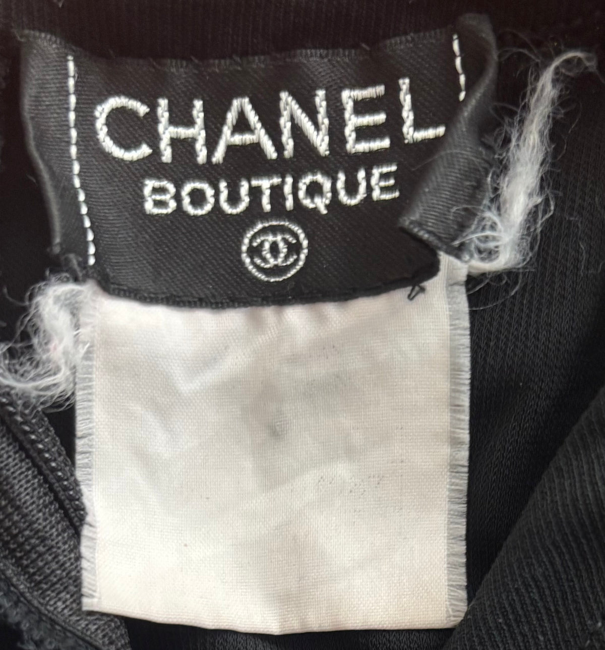 Chanel Boutique 2000s Navy Rayon Knit Top
