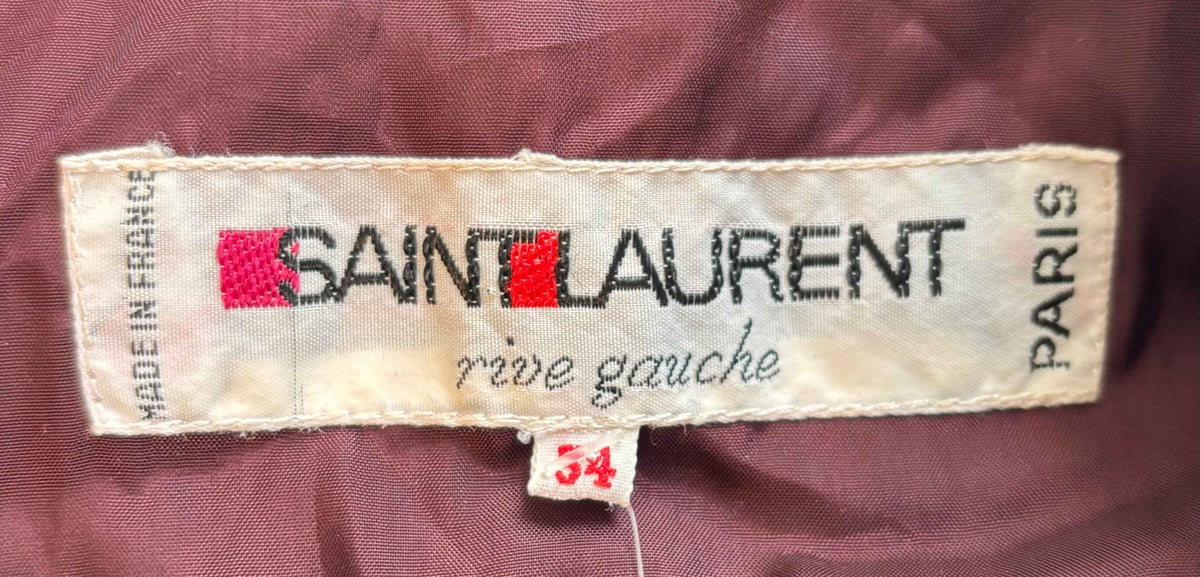 Yves Saint Laurent Fall/Winter 1981 Burgundy Wool Cape