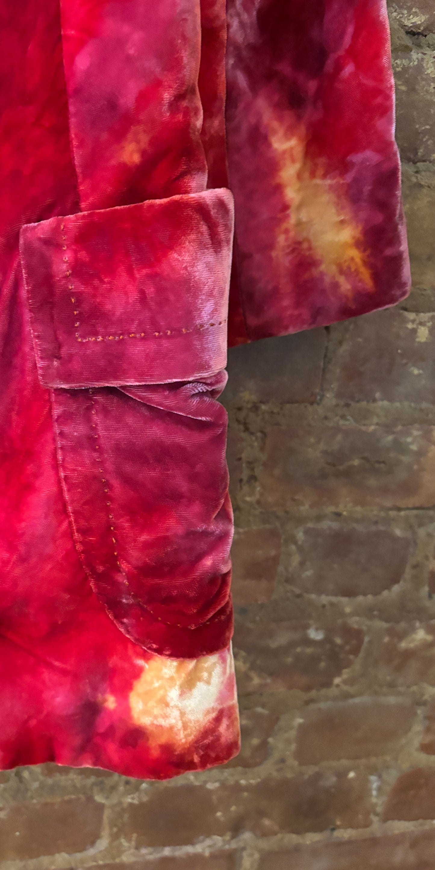 Halston Studio 1960s-1970s Tie-Dye Velvet Evening Jacket