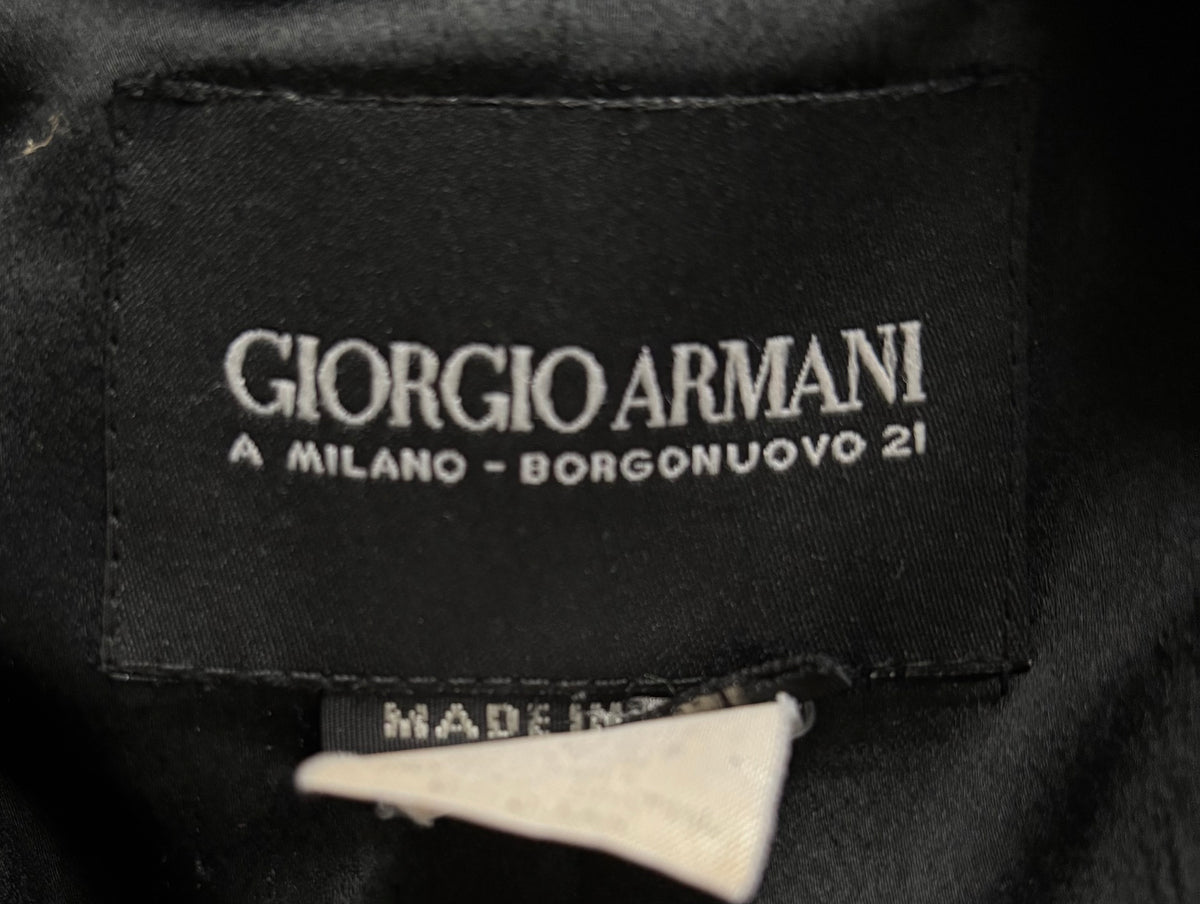 Giorgio Armani 1990s Black Swing Coat