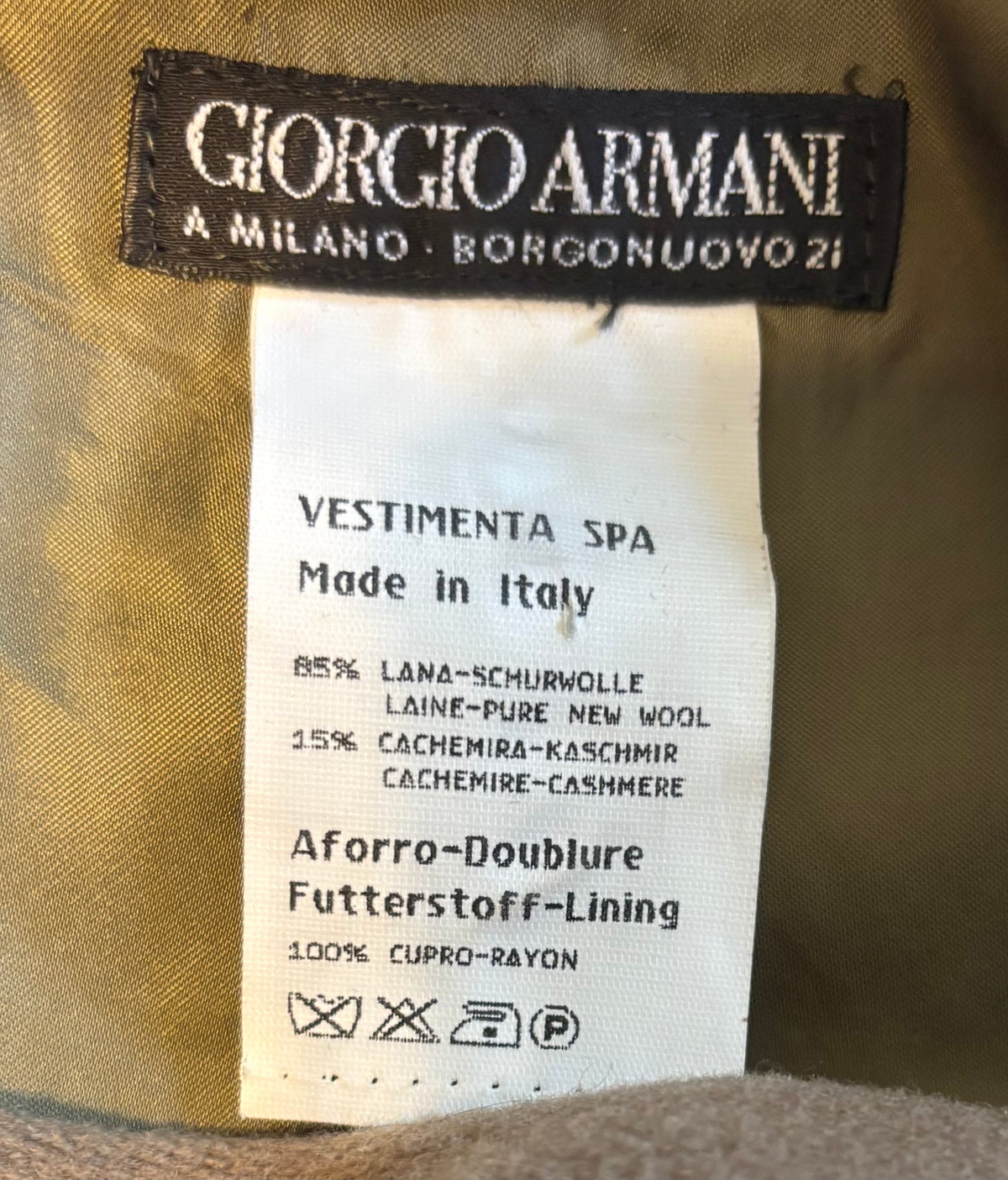 Giorgio Armani Fall/Winter 1990 Sage Wool-Cashmere Pullover
