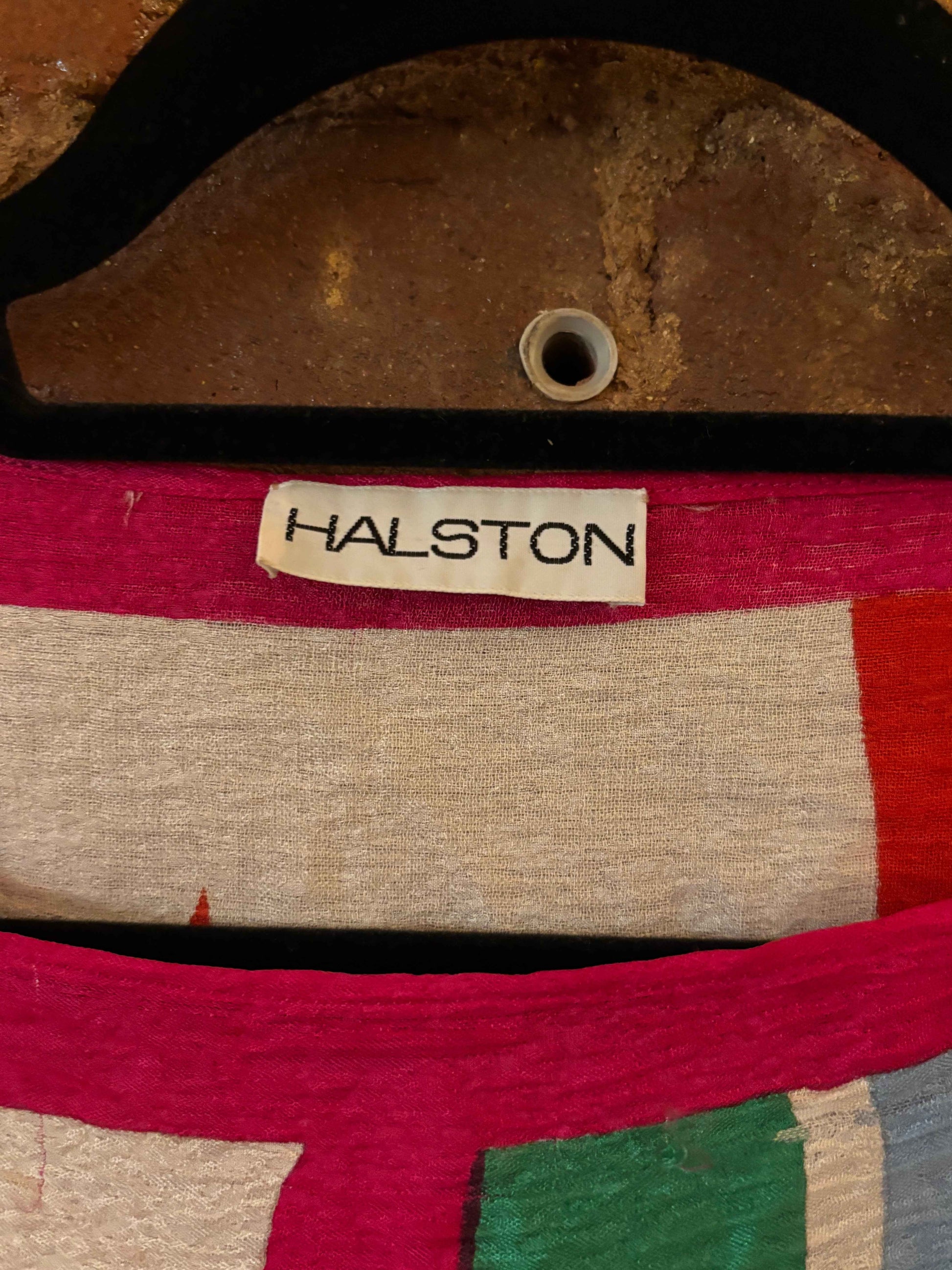 Halston 1970s-1980s Silk Caftan or Tie-Waist Dress