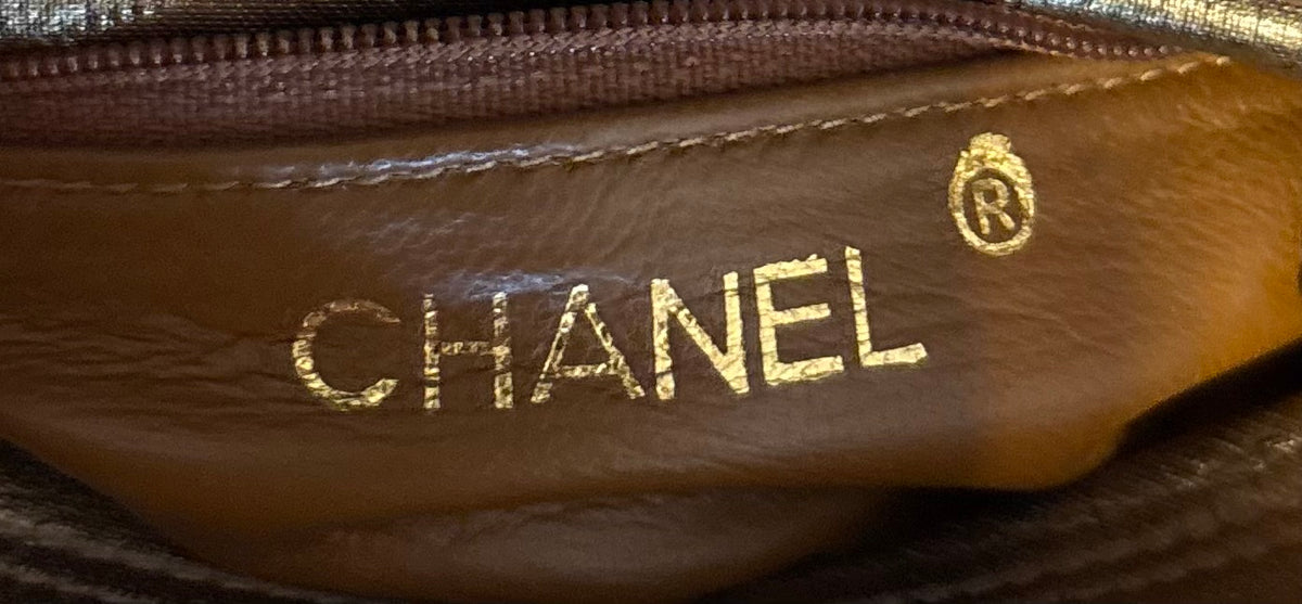 Chanel 1980s Bronze CC Logo Camera Bag