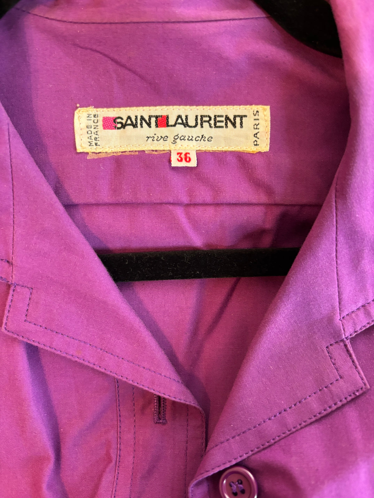 Yves Saint Laurent 1970s Orchid Cotton Chore Shirt