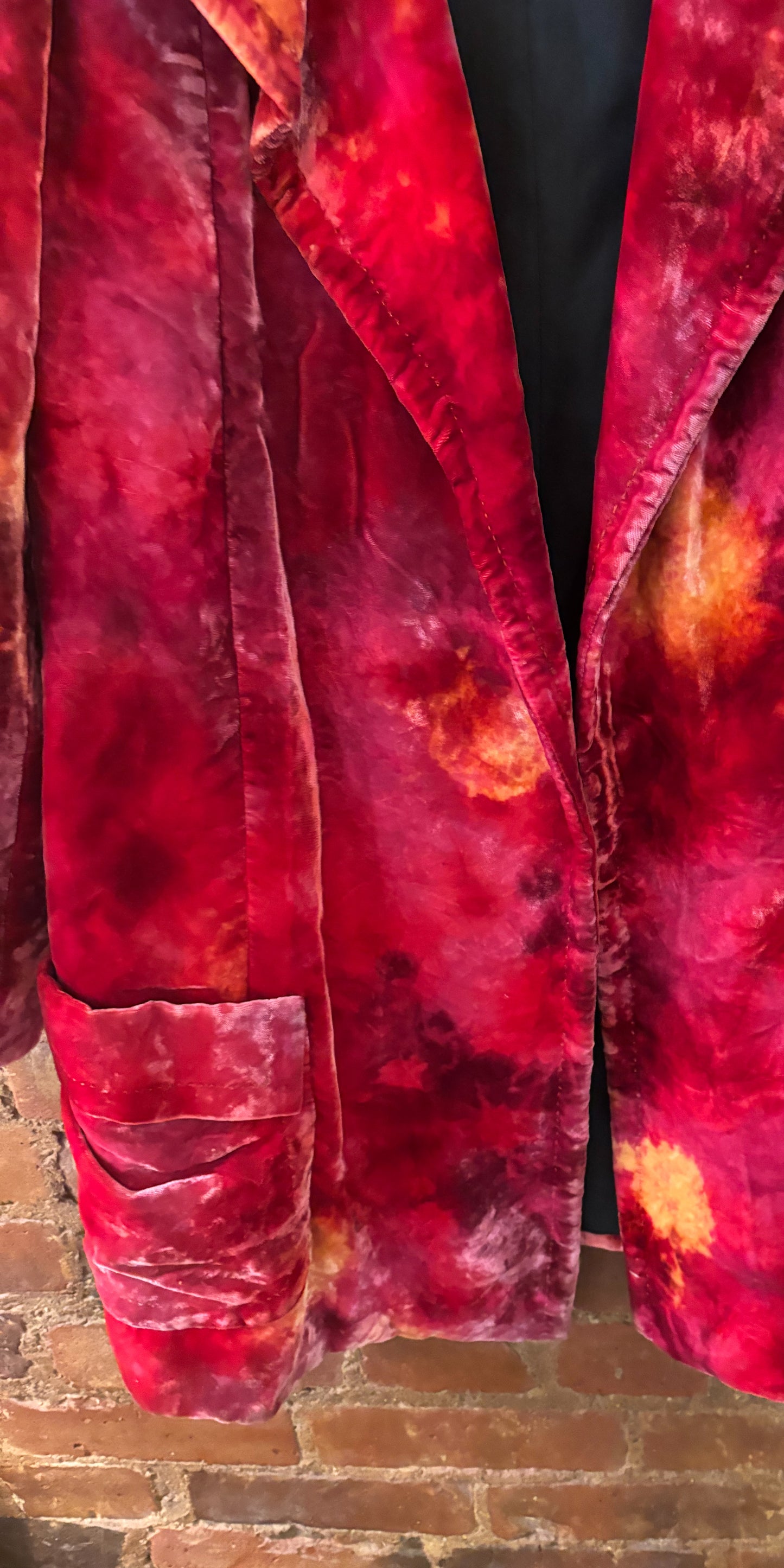 Halston Studio 1960s-1970s Tie-Dye Velvet Evening Jacket