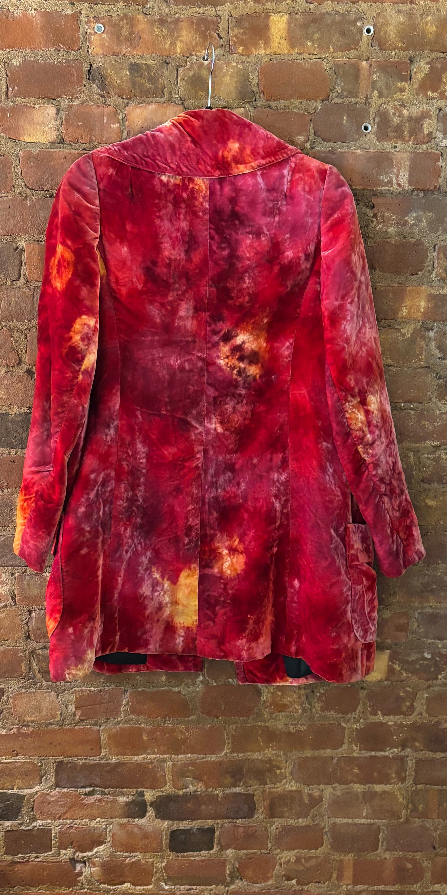 Halston Studio 1960s-1970s Tie-Dye Velvet Evening Jacket