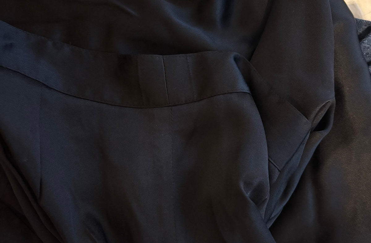 Giorgio Armani 1990s Black Silk Pants