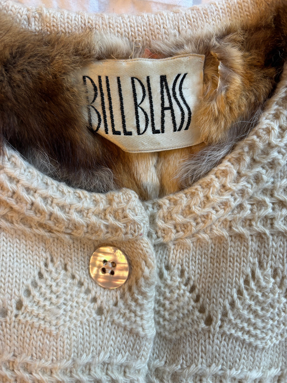 Bill Blass Fall/Winter 1980 Fur Lined Sweater