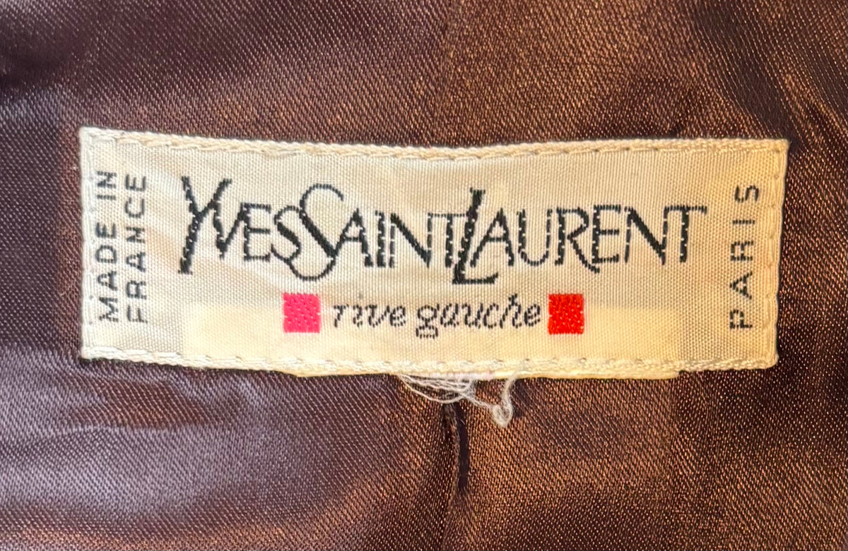 Yves Saint Laurent 1990s Eggplant Wool Coat