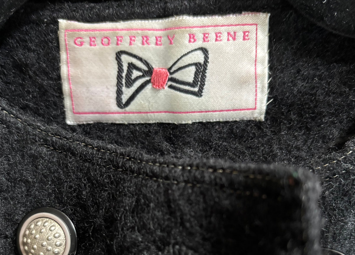 Geoffrey Beene Fall/Winter 1995 Black Double Faced Wool Coat