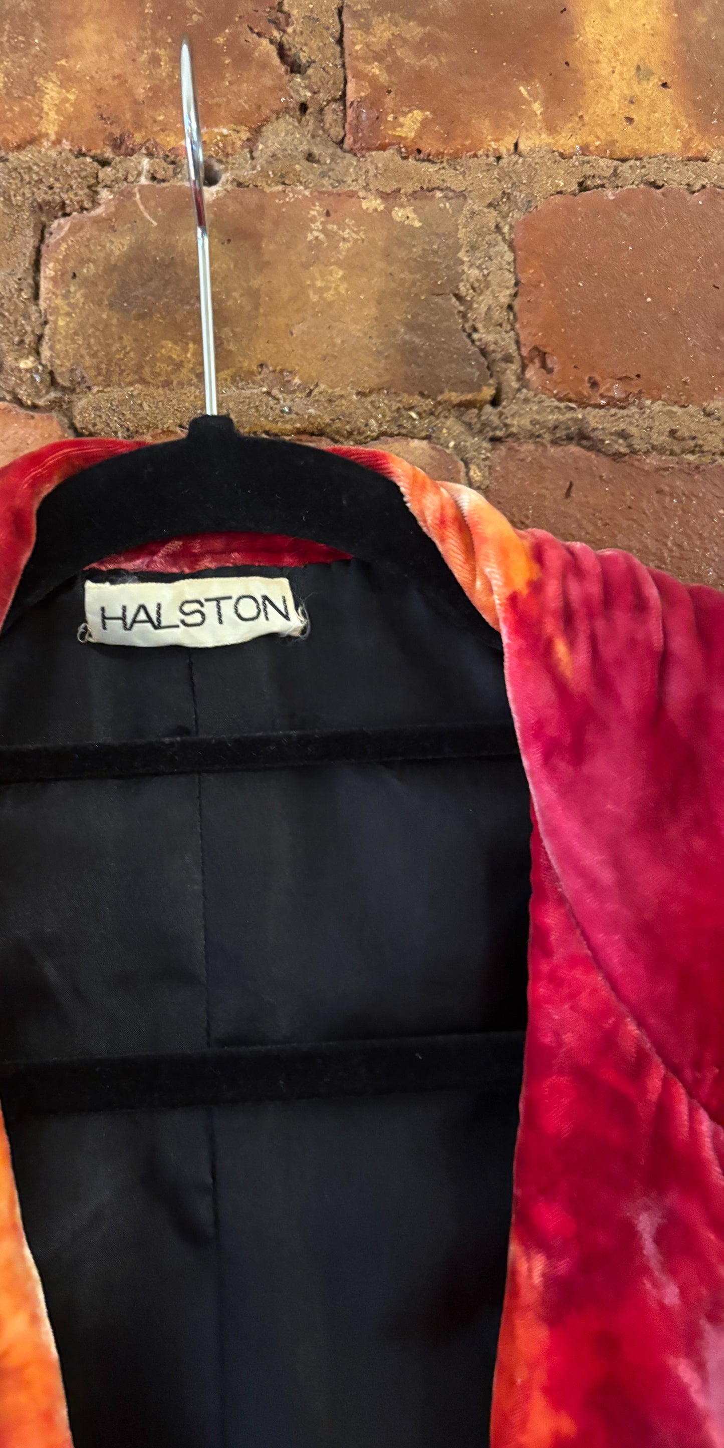 Halston Studio 1960s-1970s Tie-Dye Velvet Evening Jacket