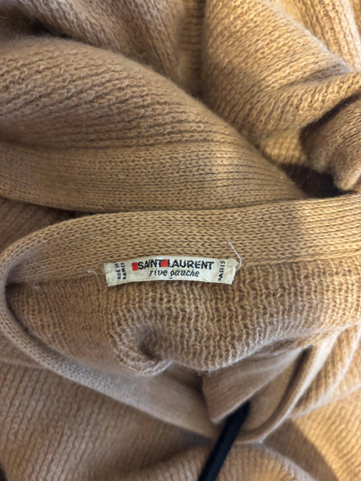 Yves Saint Laurent 1980s Tan Wool Wrap Shawl