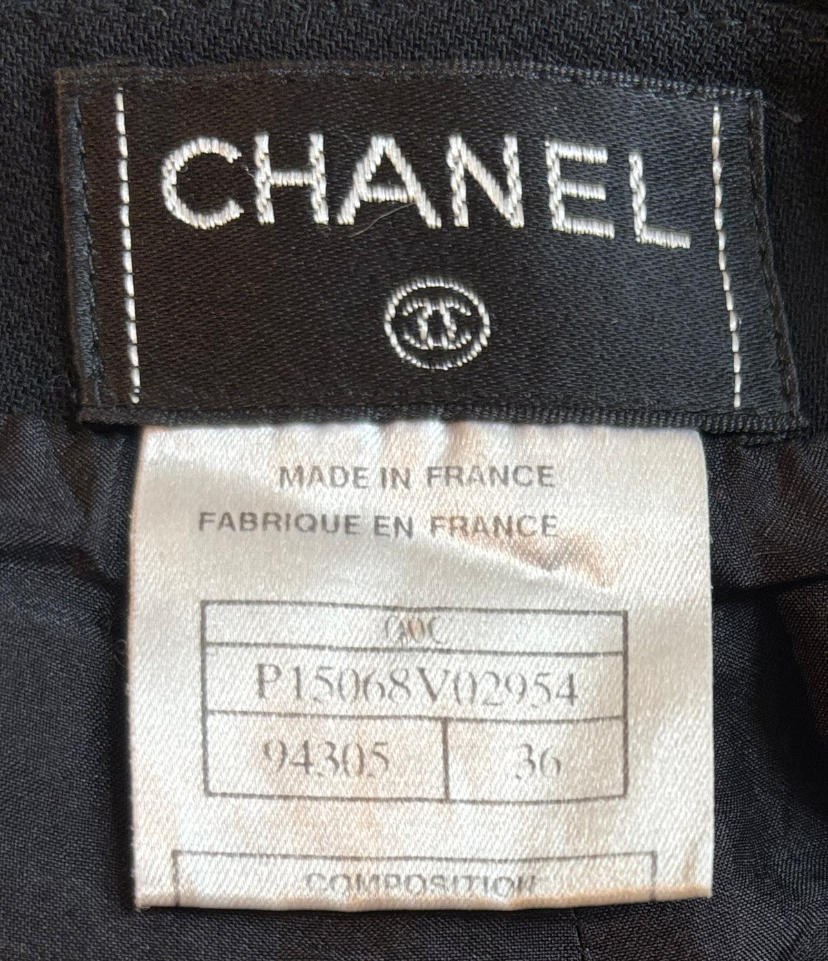 Chanel Cruise 2000 Black Wool Pants
