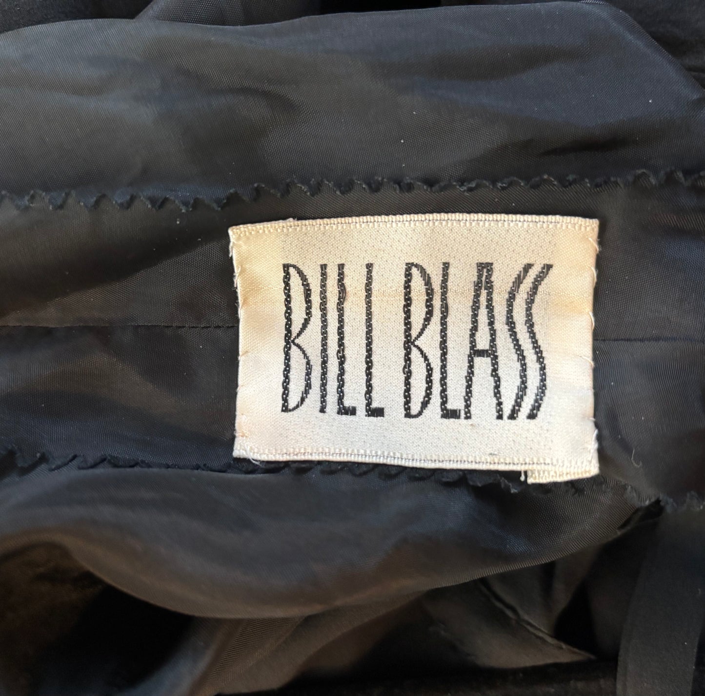 Bill Blass 1970s Black Silk Chiffon Tiered Midi Dress