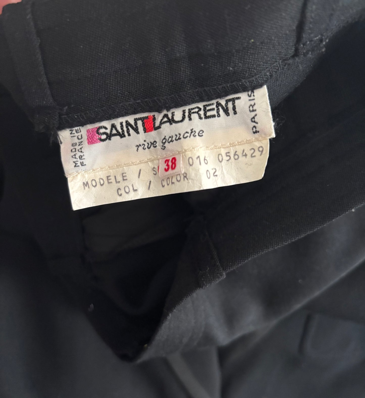 Yves Saint Laurent 1970s Black Wool Velvet and Ribbon Trimmed Jacket and Pants