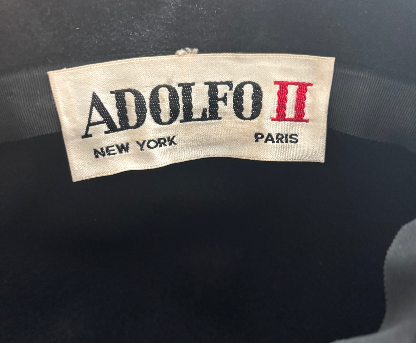 Adolfo 1960s Velvet Equestrian Hat