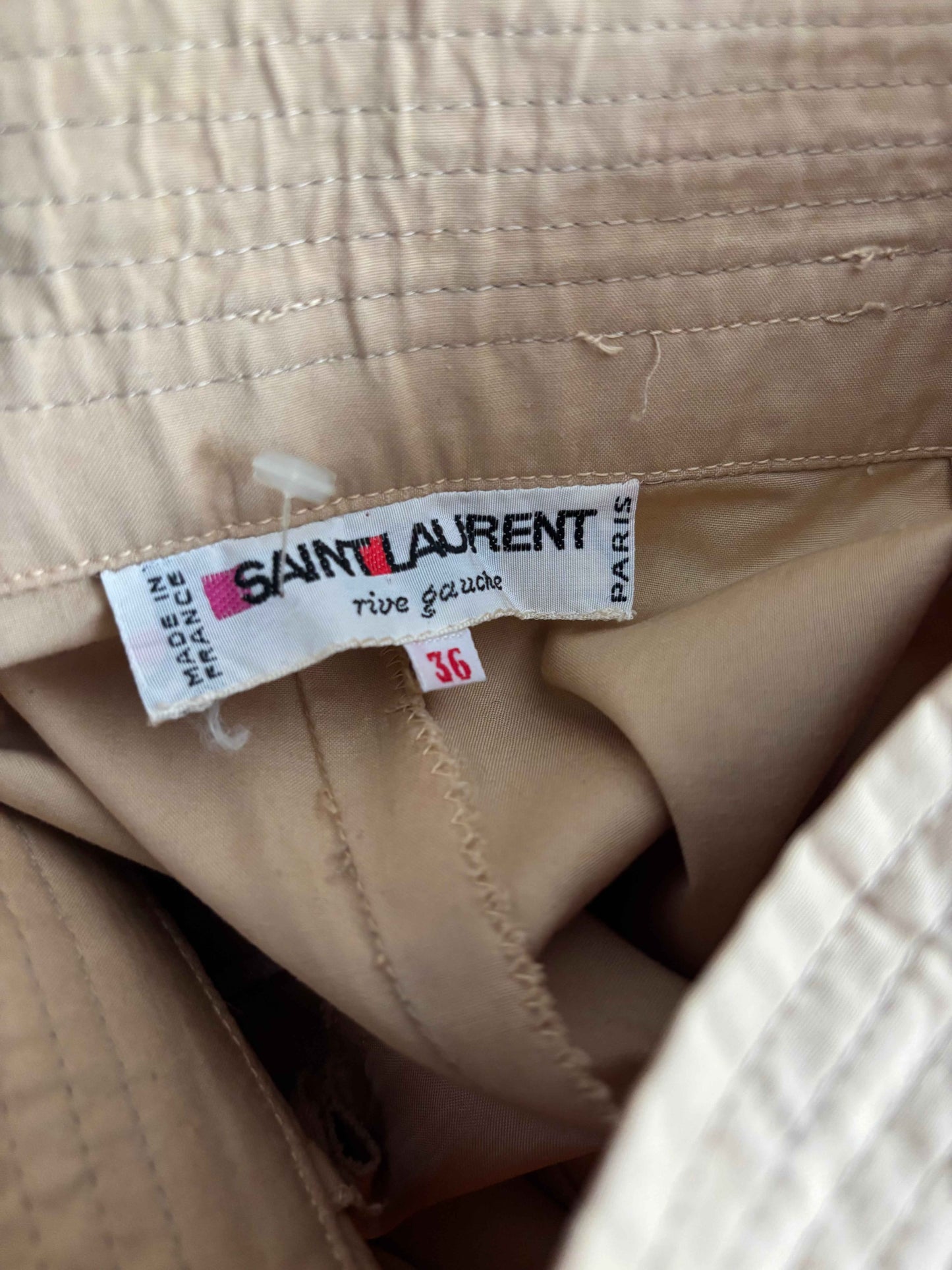 Yves Saint Laurent Spring/Summer 1978 Khaki Cotton Suit Ensemble