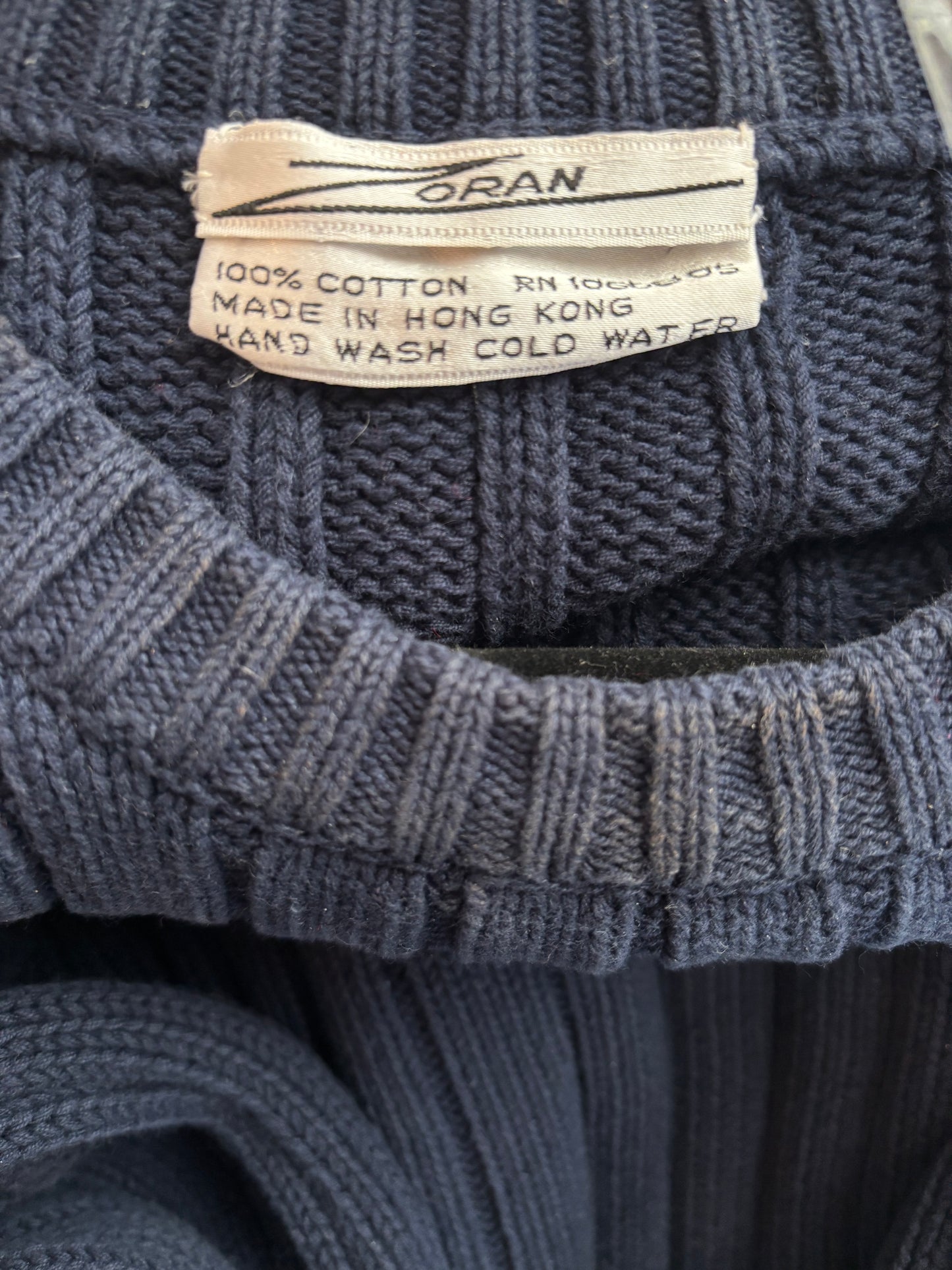 Zoran 1980s Navy Cotton Sweater