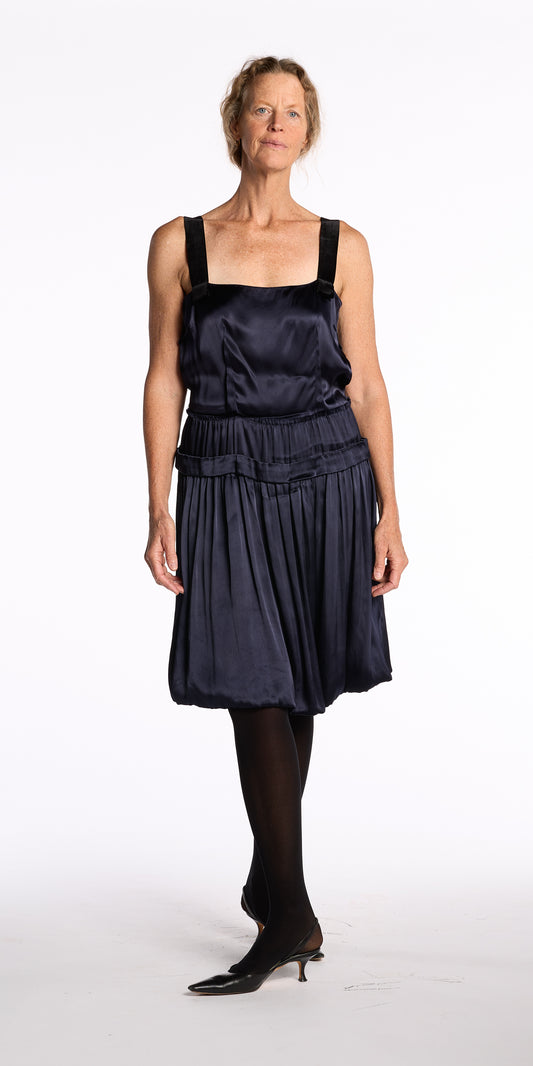 Lanvin Fall/Winter 2006 Deep Indigo Silk Drop Waist Dress