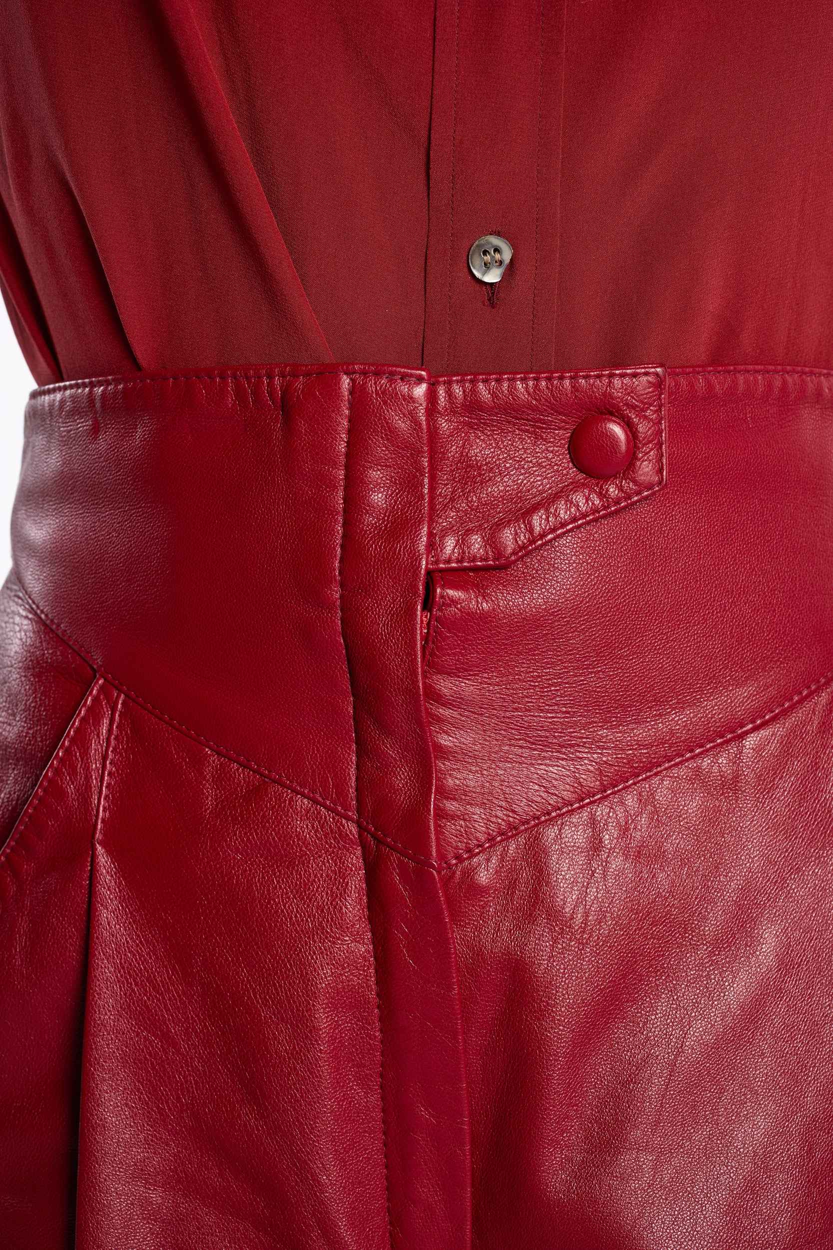 Galleria 1980s Cherry Silk Blouse