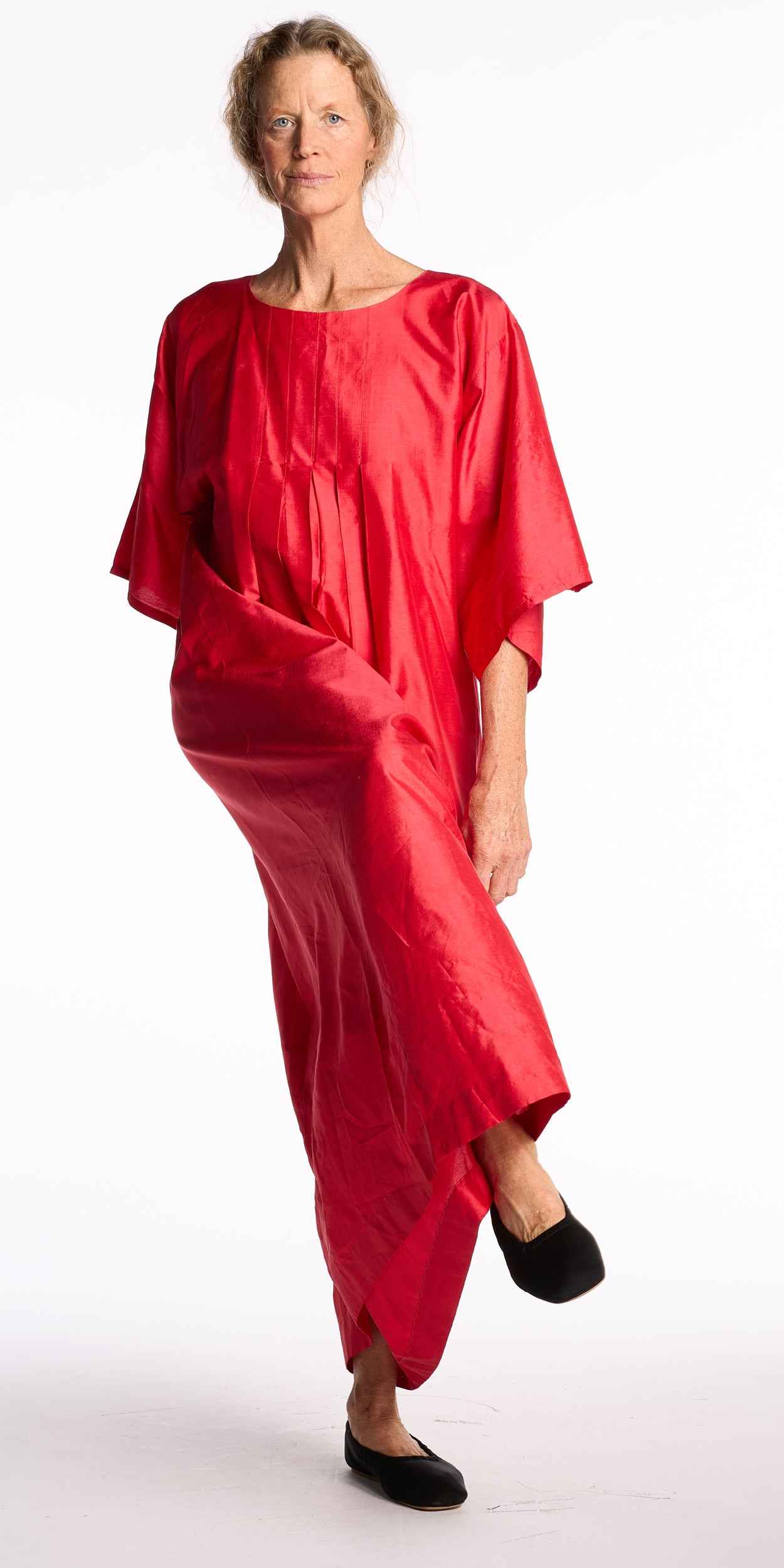 Silk 1980s Cherry Caftan