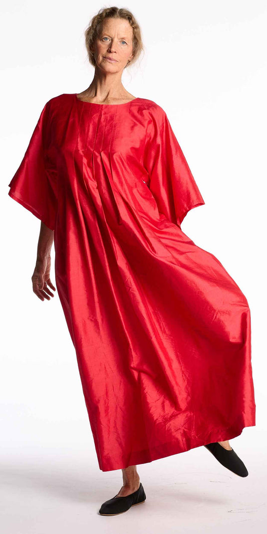 Silk 1980s Cherry Caftan