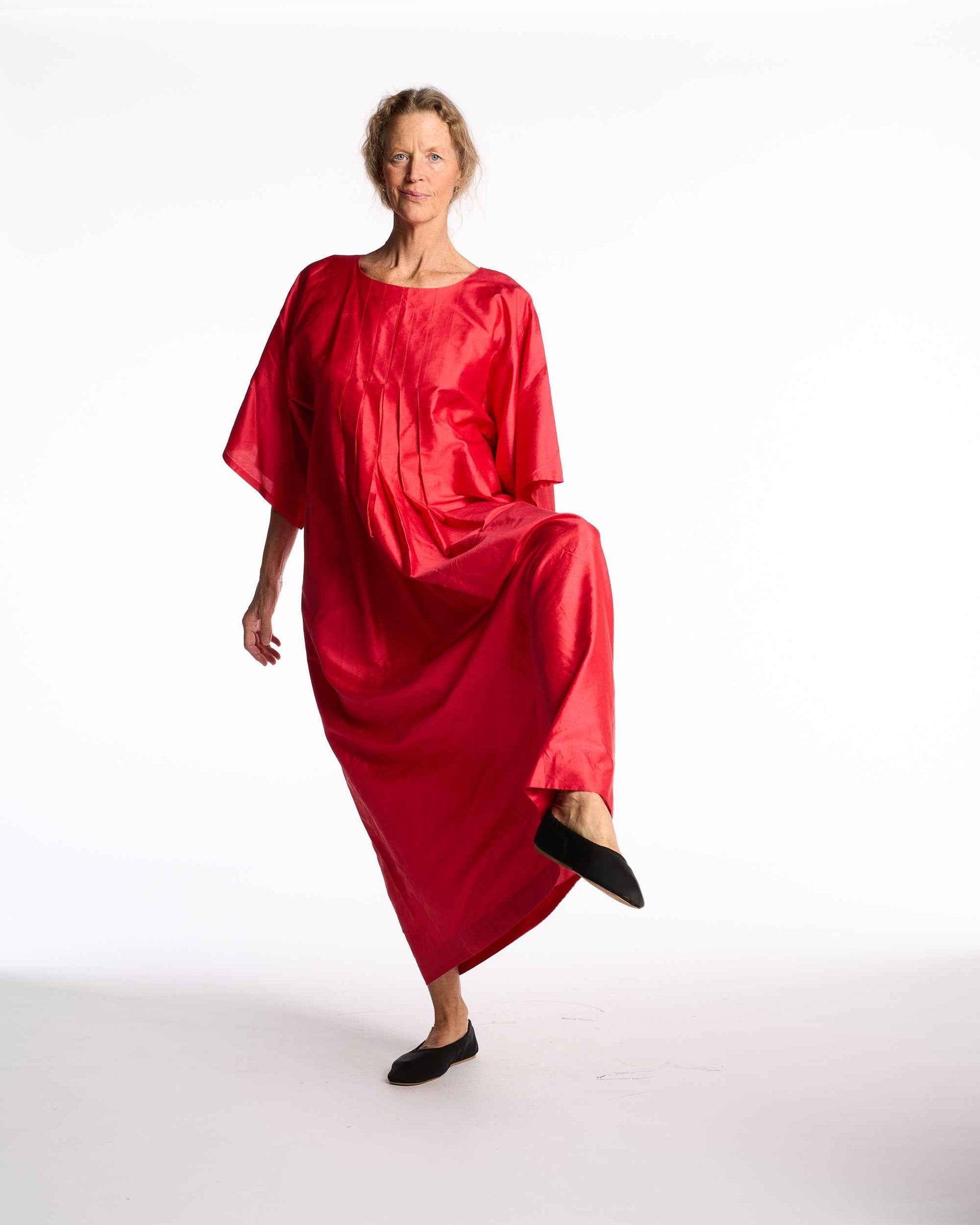 Silk 1980s Cherry Caftan