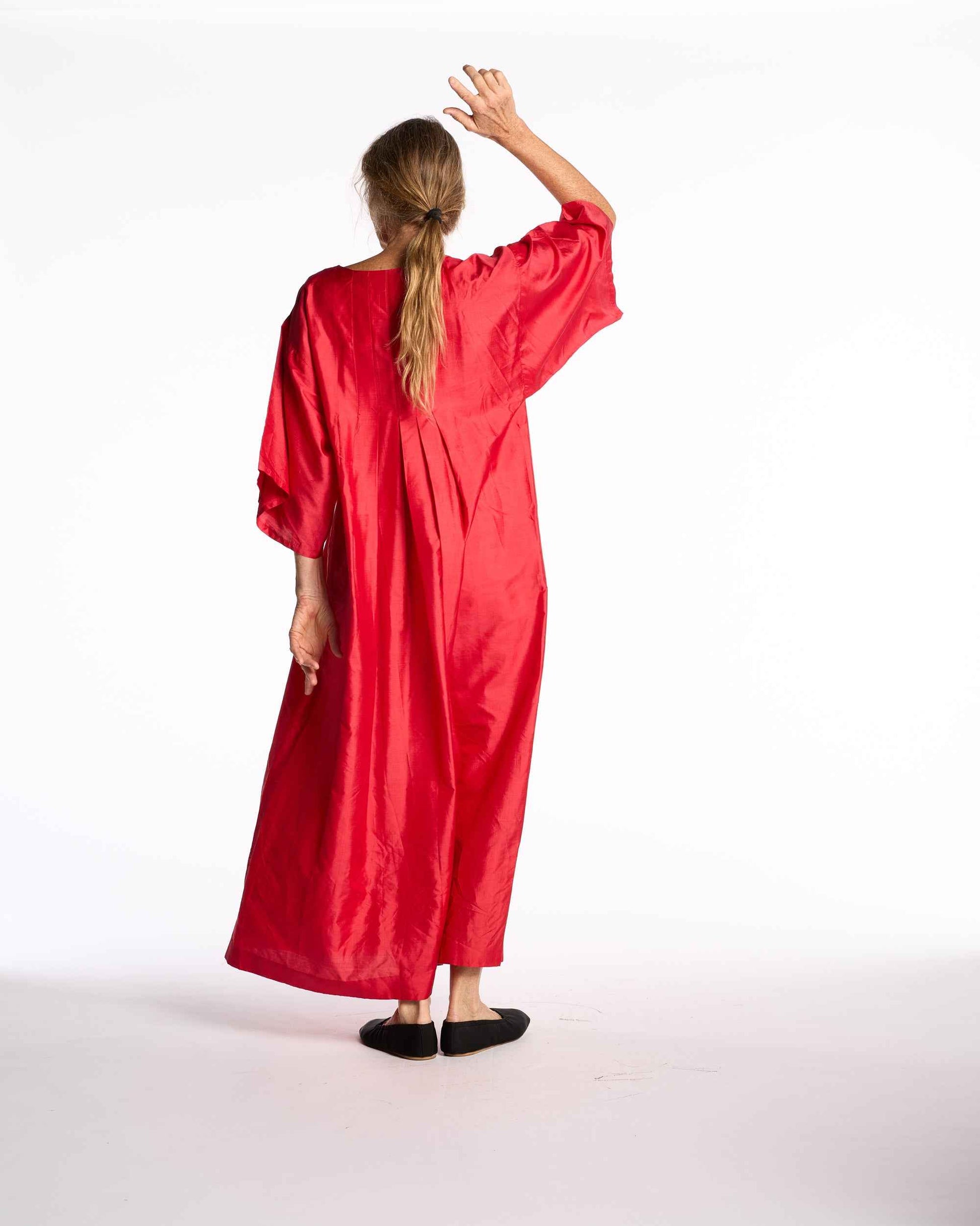 Silk 1980s Cherry Caftan