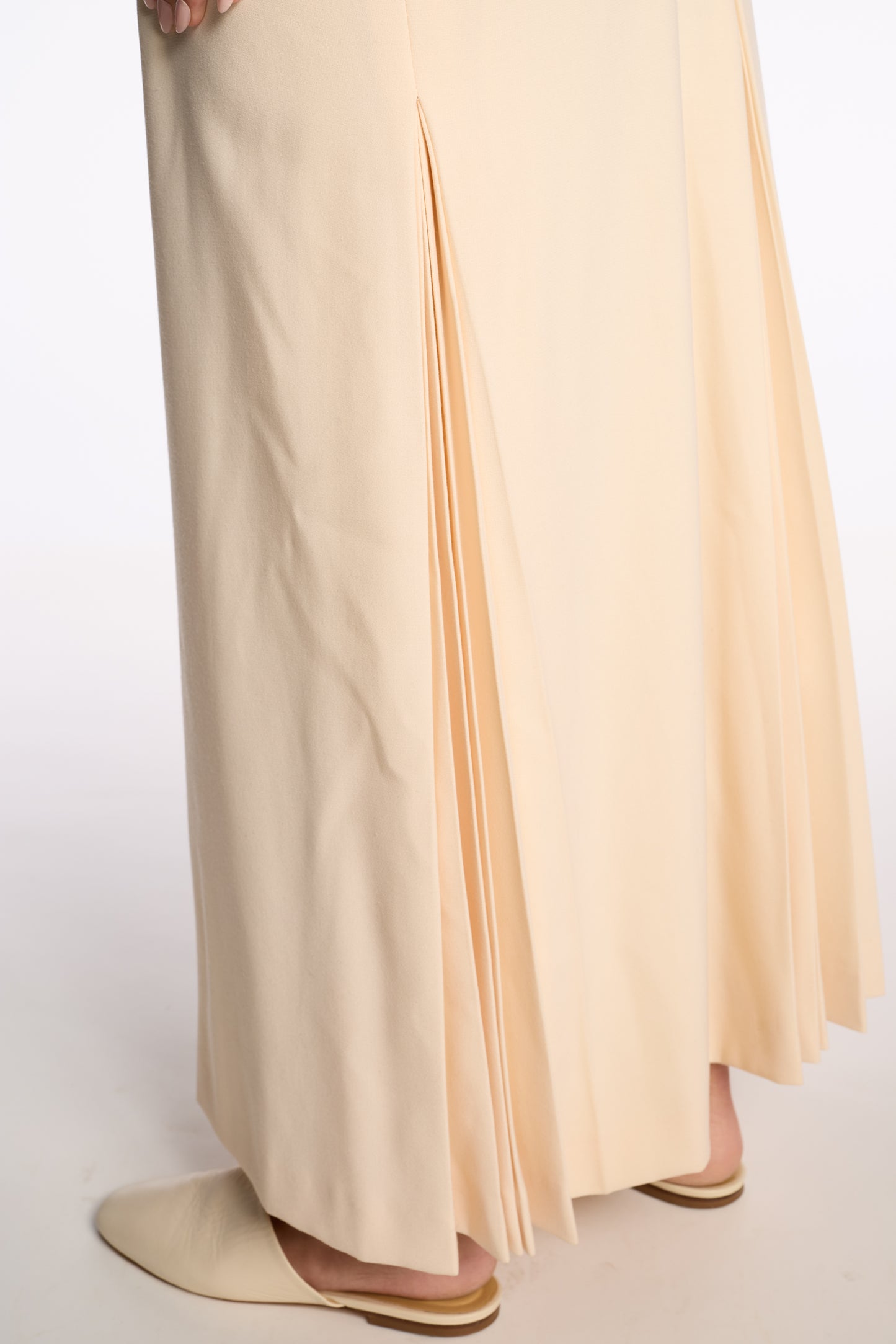 Carolyne Roehm 1980s-1990s Cream Wool Gown