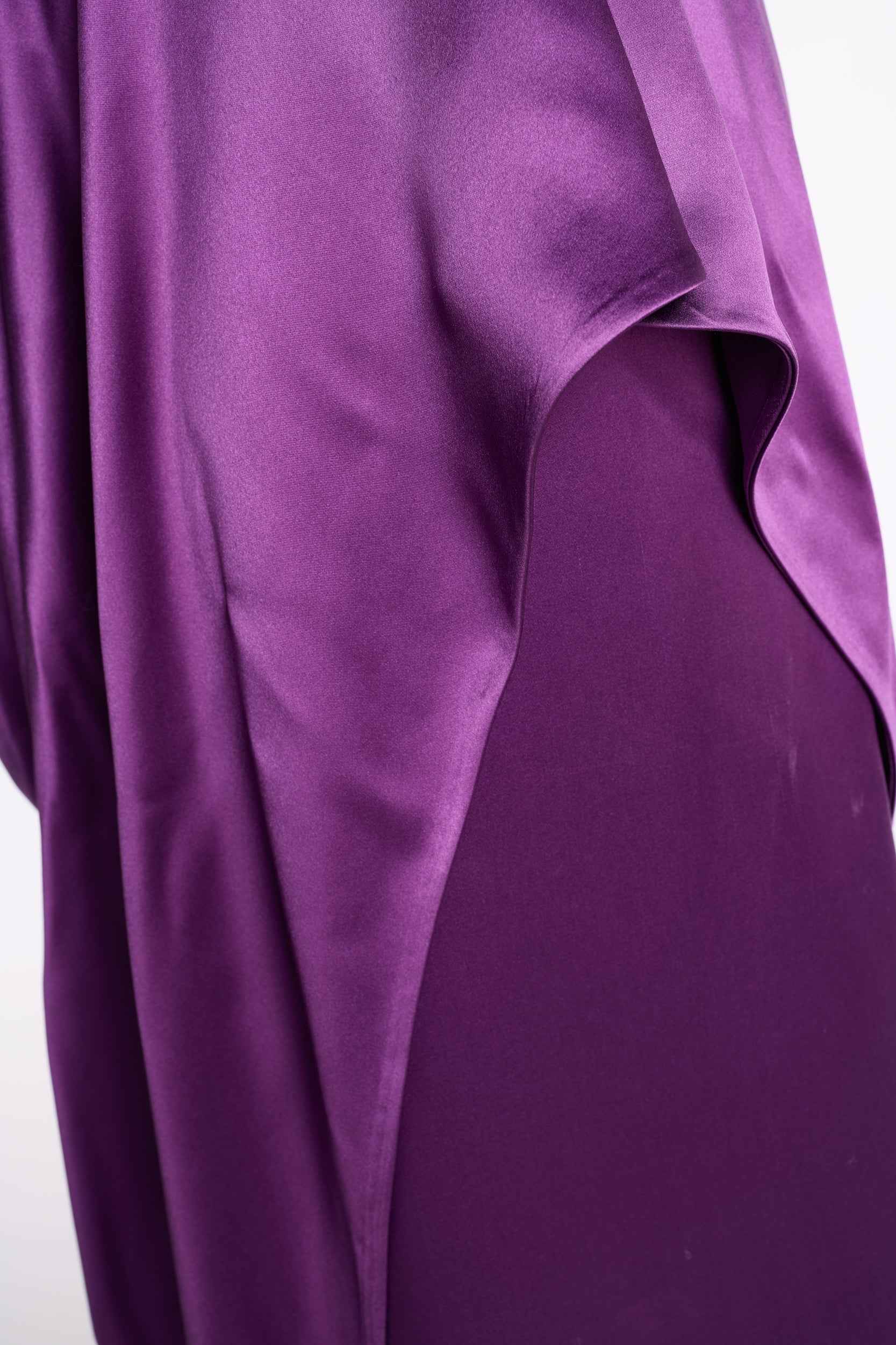 Ports 1961 2000s Violet Silk Charmeuse Gown