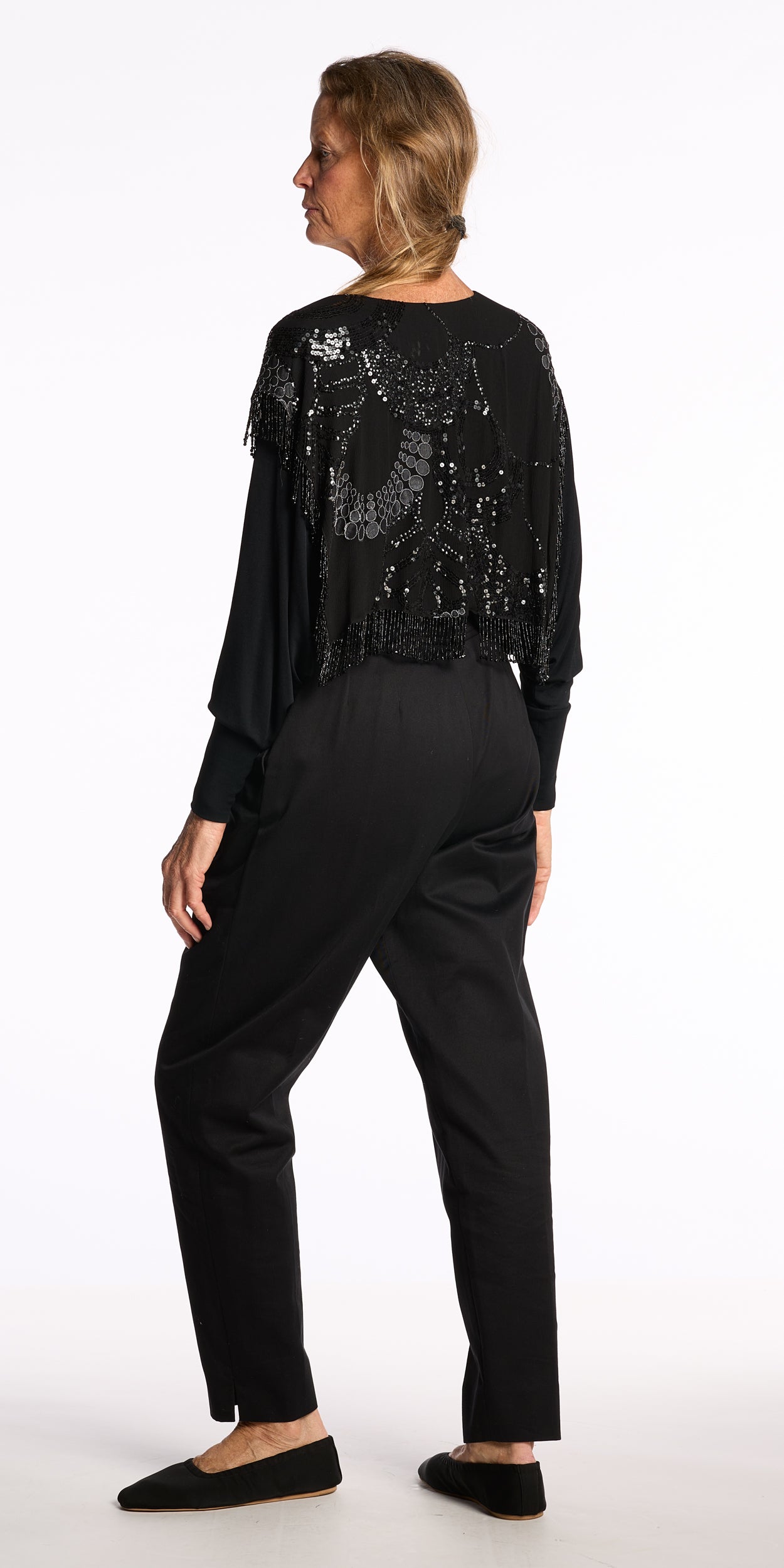 Yves Saint Laurent 1990s Black Cotton Carrot Pants