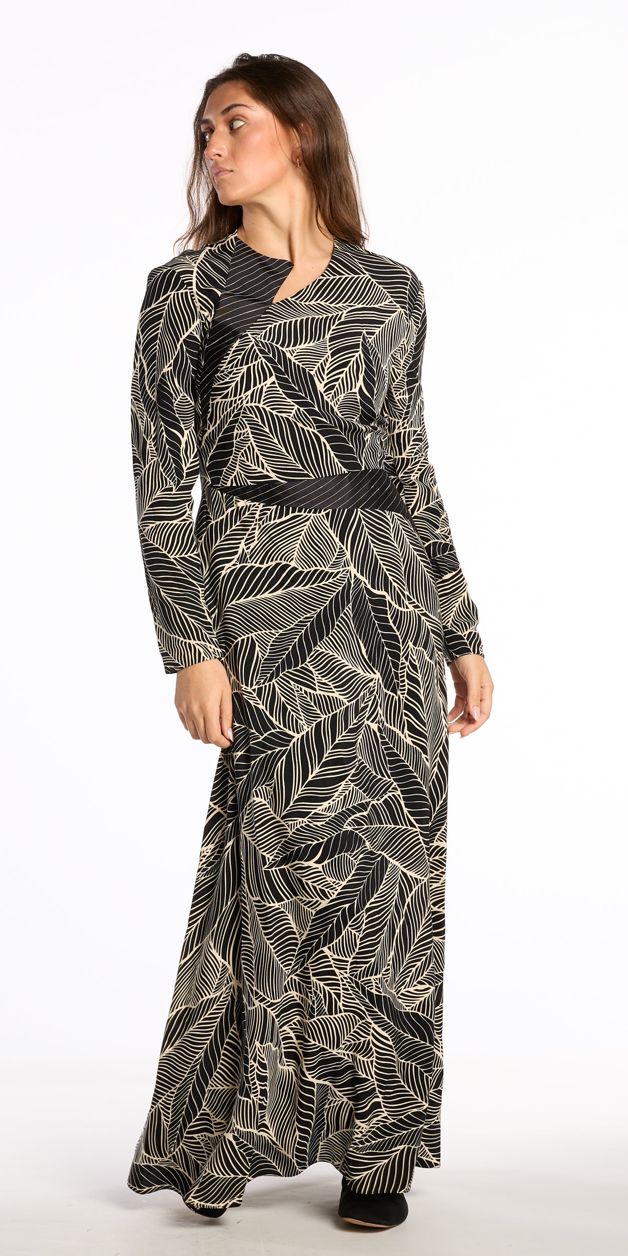 Geoffrey Beene 1990s Printed Pieced Gown