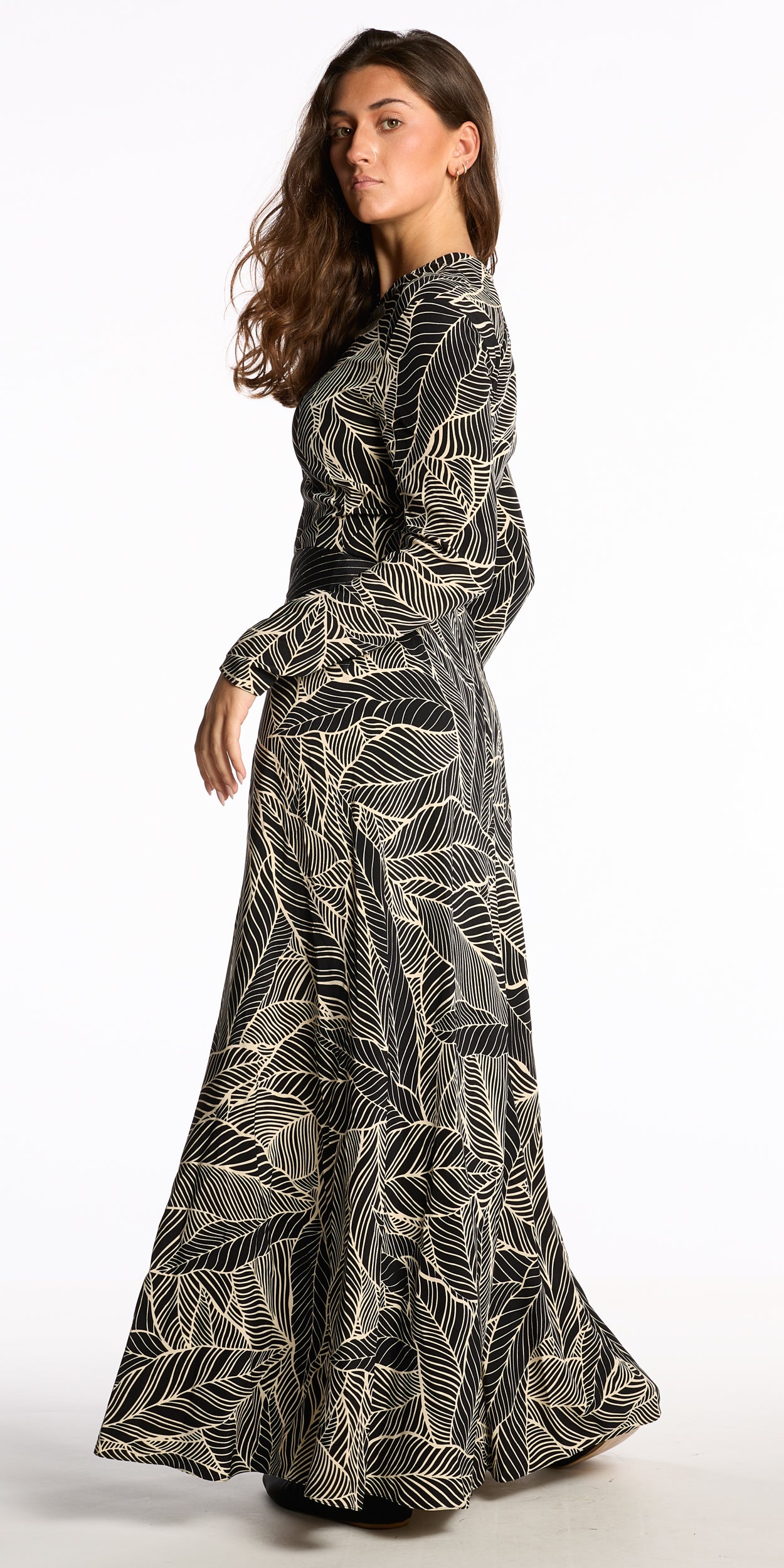 Geoffrey Beene 1990s Printed Pieced Gown