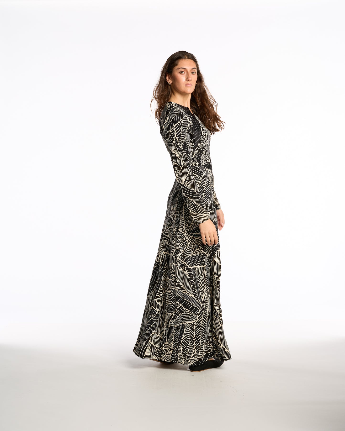Geoffrey Beene 1990s Printed Pieced Gown