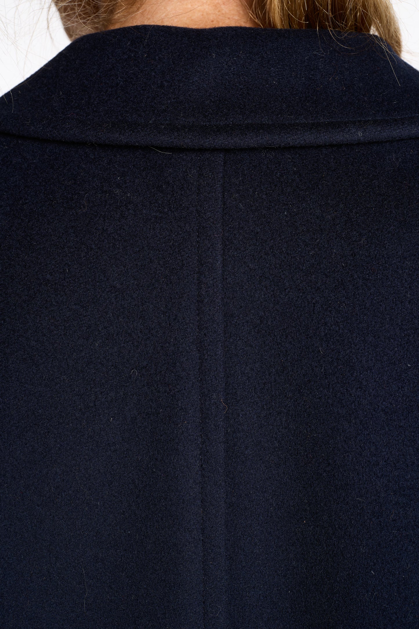 Yves Saint Laurent 1980s Navy Wool Swing coat