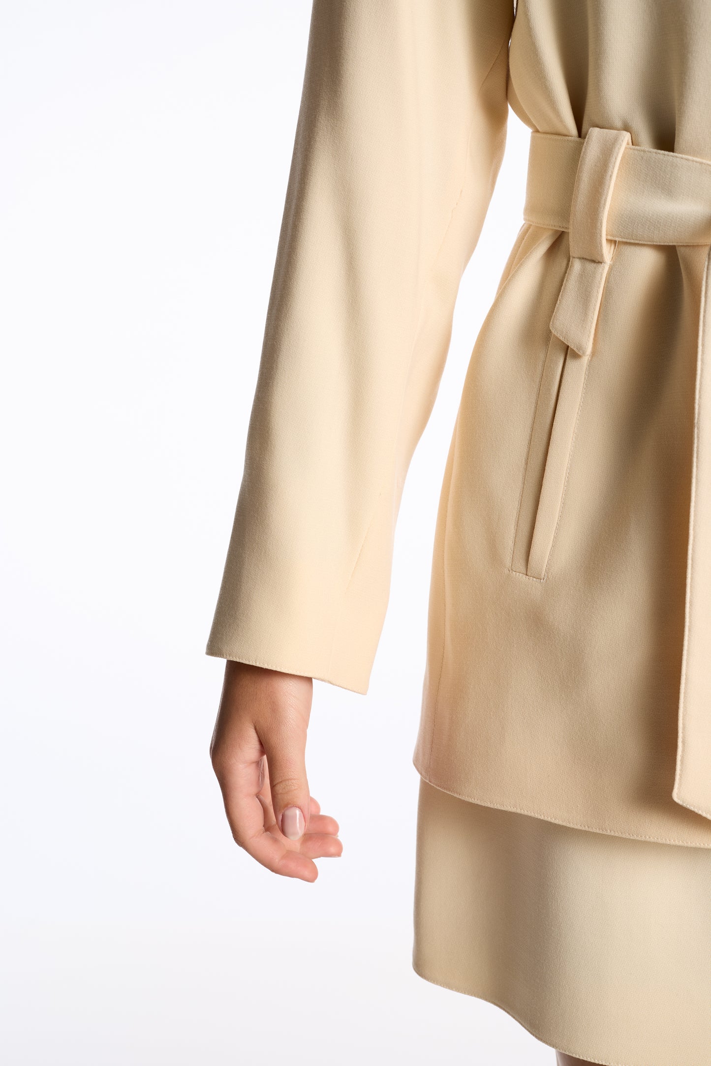 Claude Montana 1980s Ivory Wool Skirt Suit