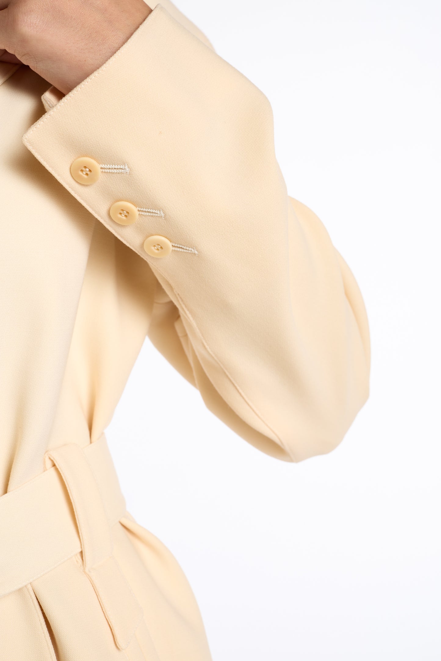 Claude Montana 1980s Ivory Wool Skirt Suit