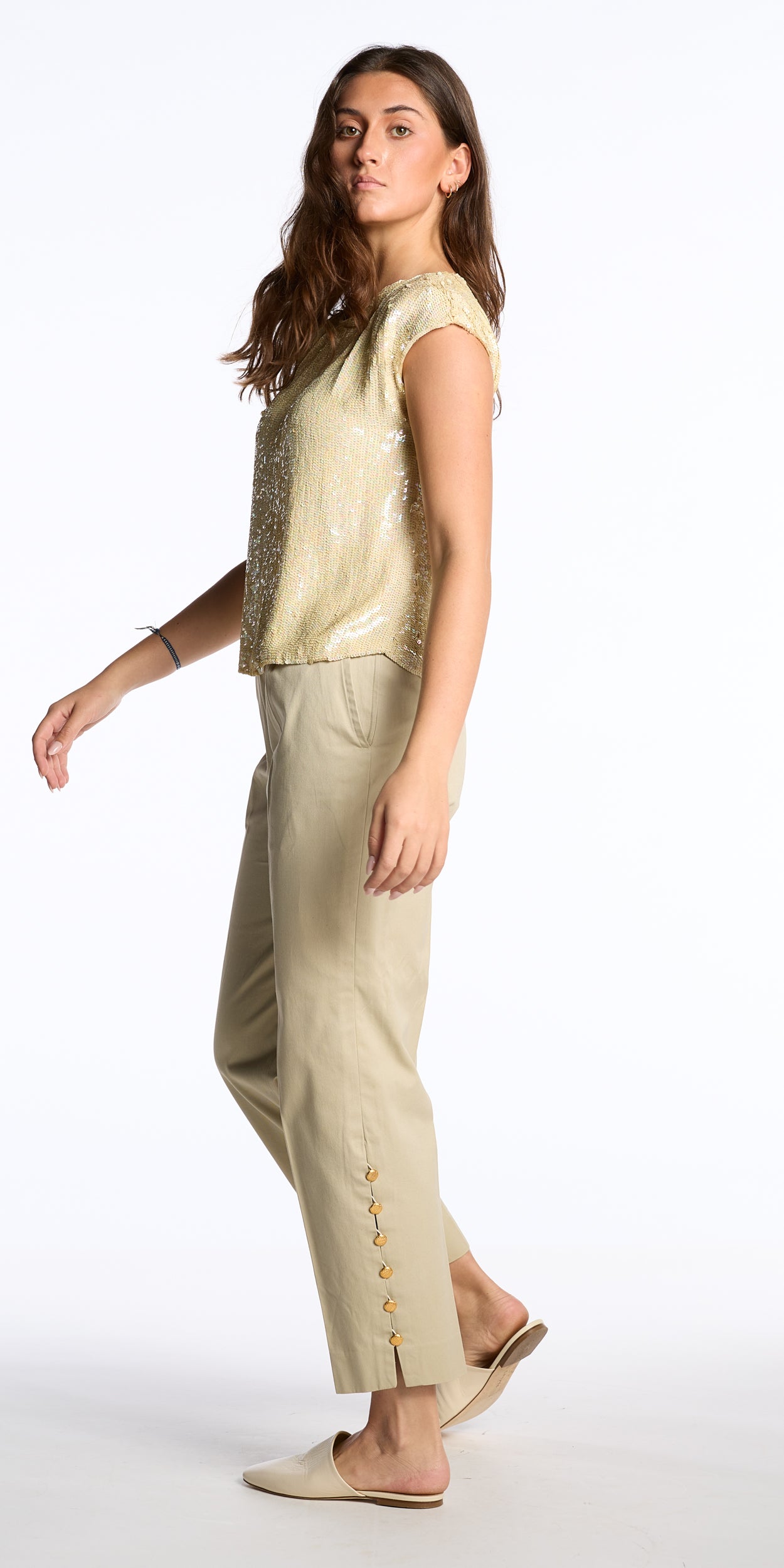 Yves Saint Laurent 1990s Khaki Cotton Pants