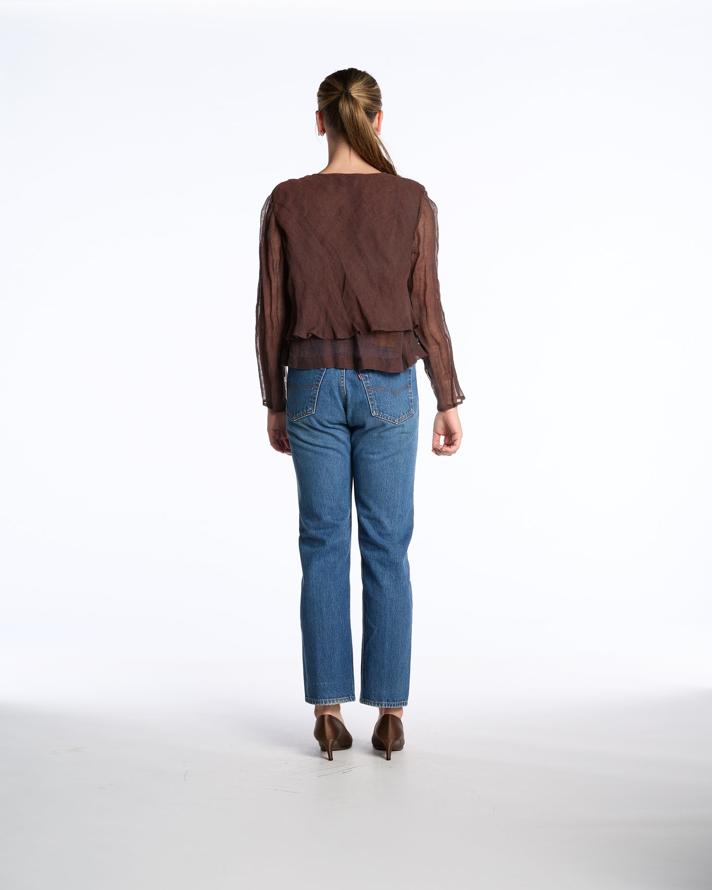 Emanuel Ungaro 1990s Bronze Metallic Blouse