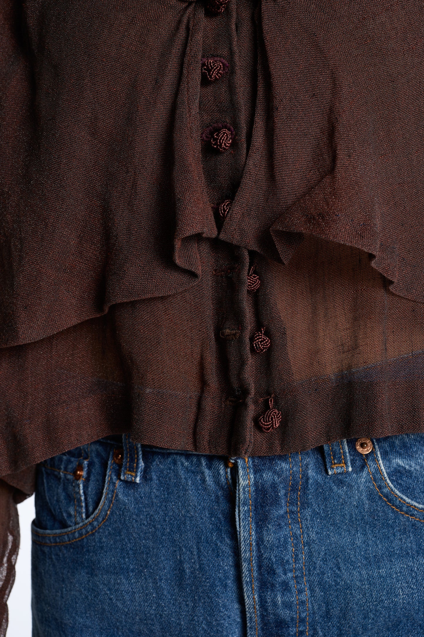 Emanuel Ungaro 1990s Bronze Metallic Blouse