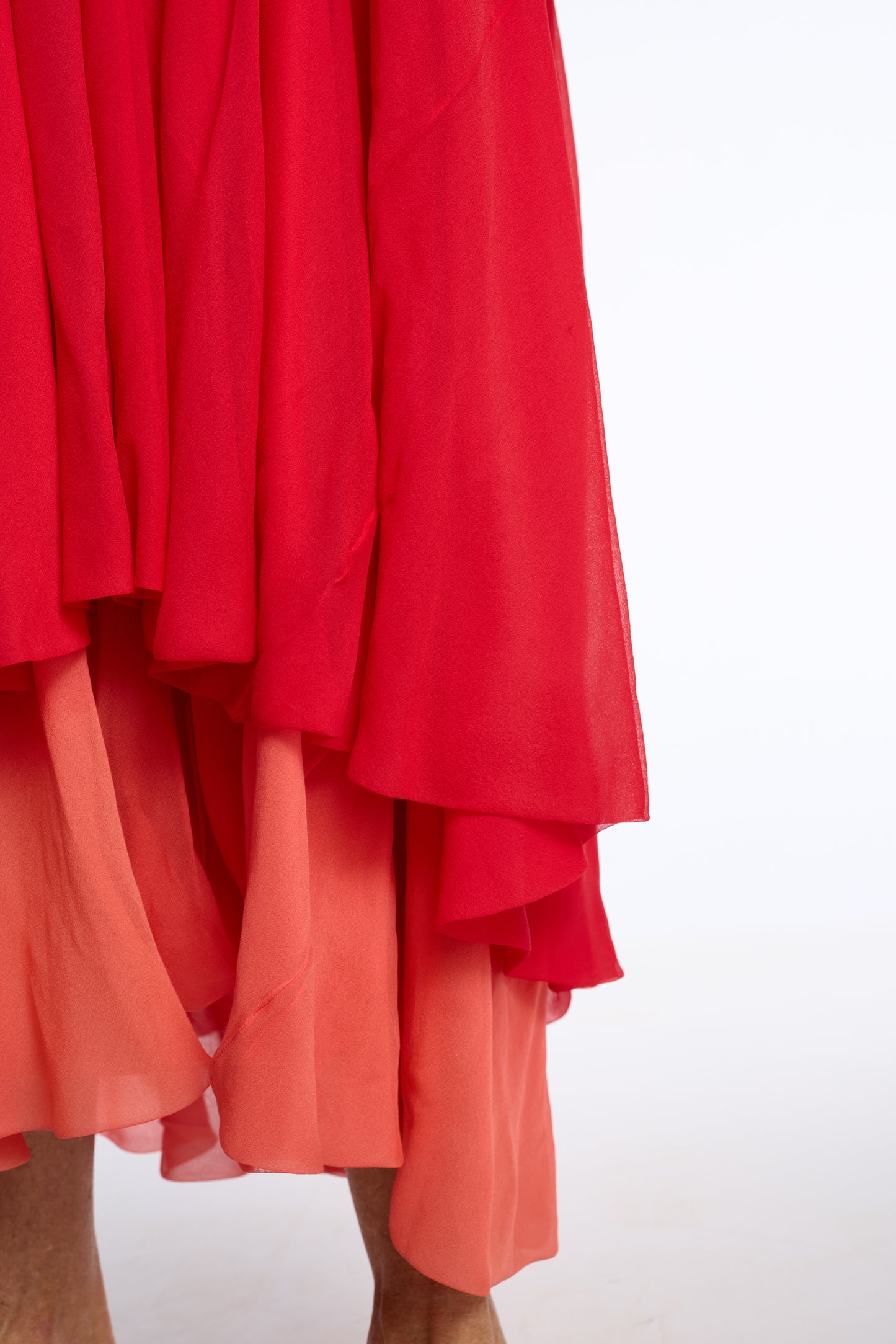 Halston Spring 1980 Tomato Silk Ensemble