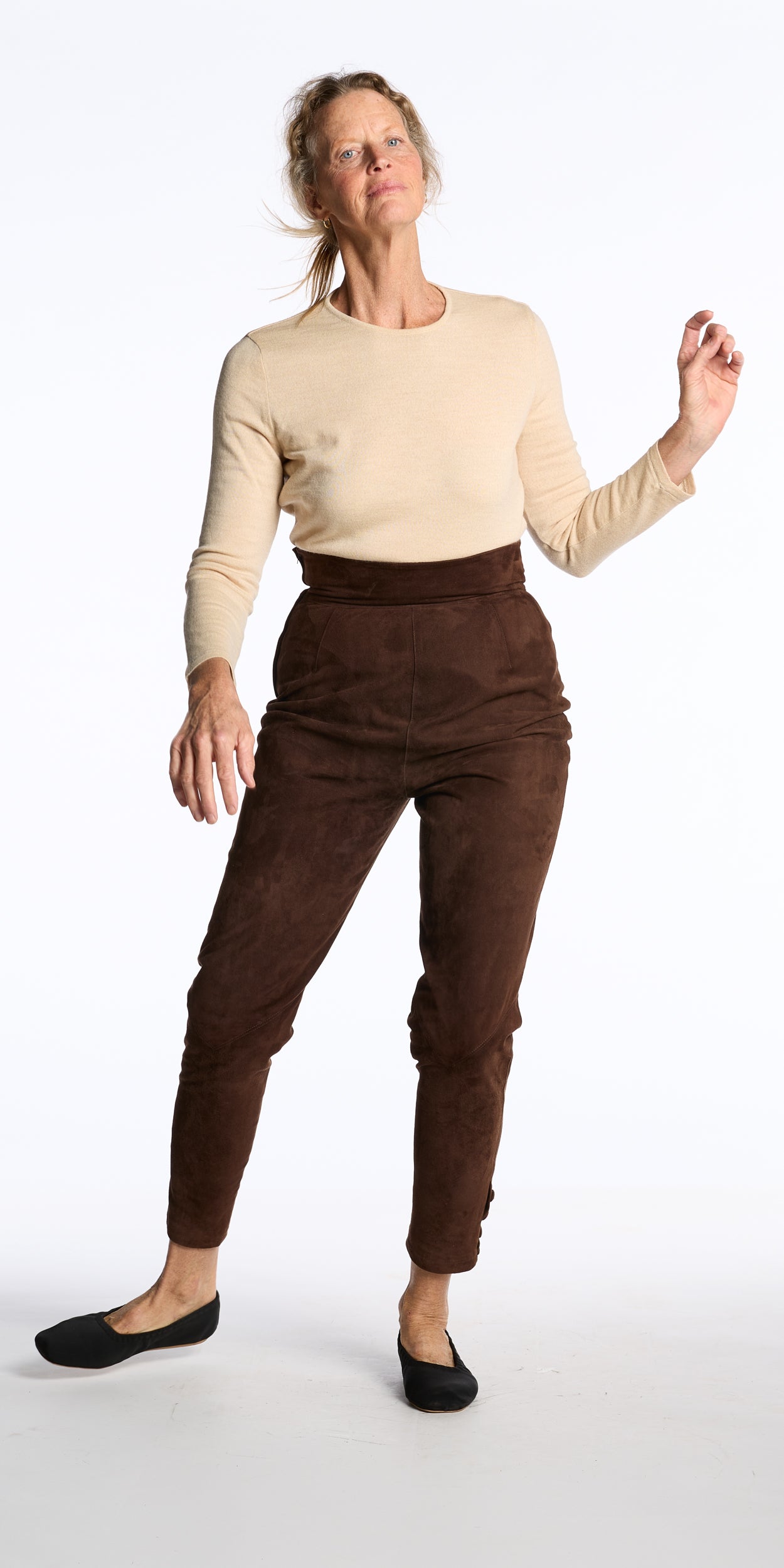 Romeo Gigli 1990s Chocolate Suede Pants