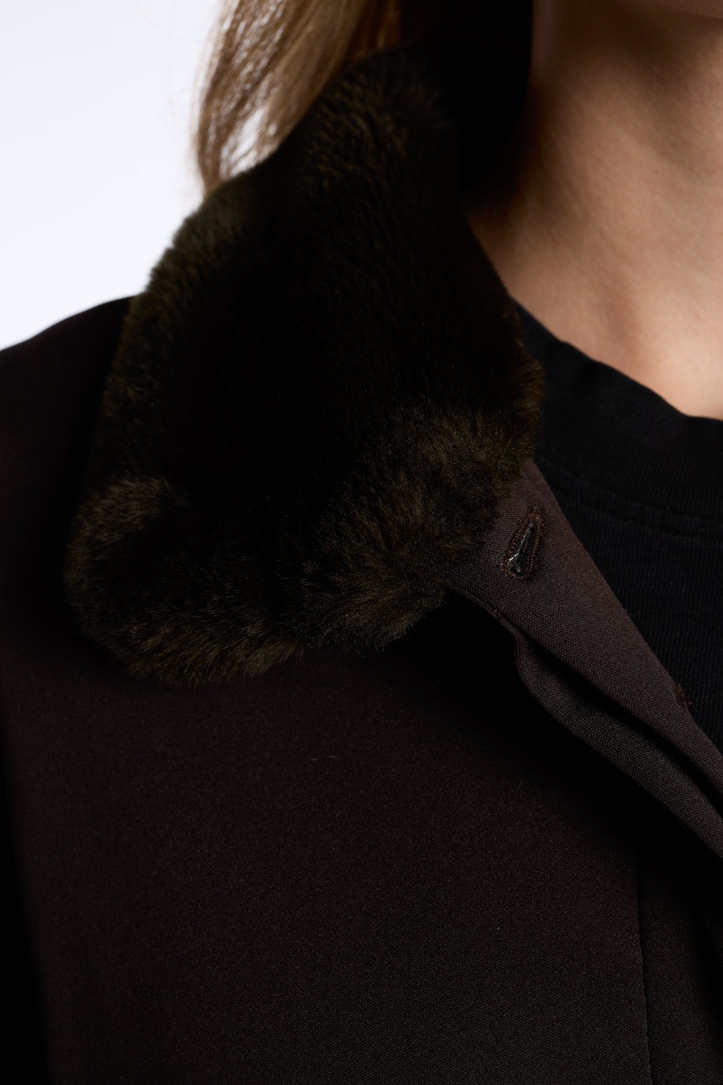 Giorgio Armani 1990s Chocolate Brown Belted Winter Coat
