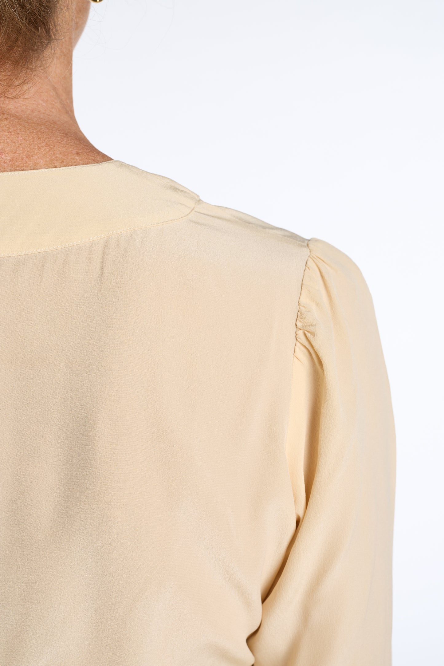 Yves Saint Laurent 1980s Cream Silk Blouse