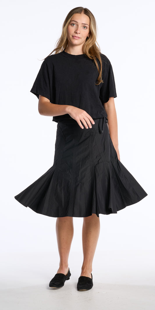 Max Mara (Sportmax) 2000s Black Cotton Skirt