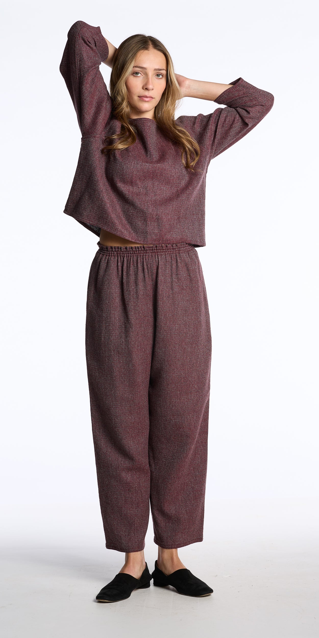 Zoran 1990s Burgundy Wool Ensemble