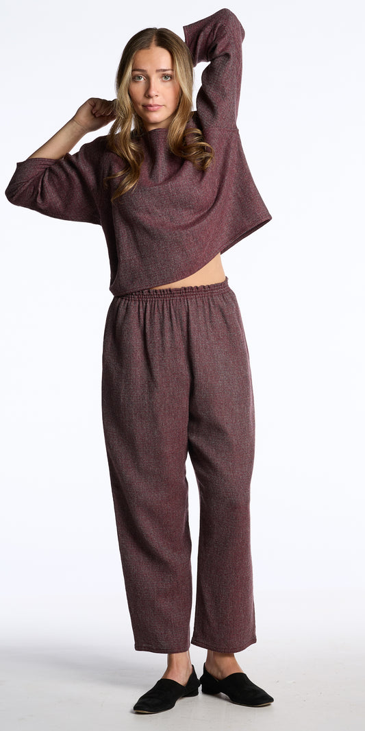 Zoran 1990s Burgundy Wool Ensemble