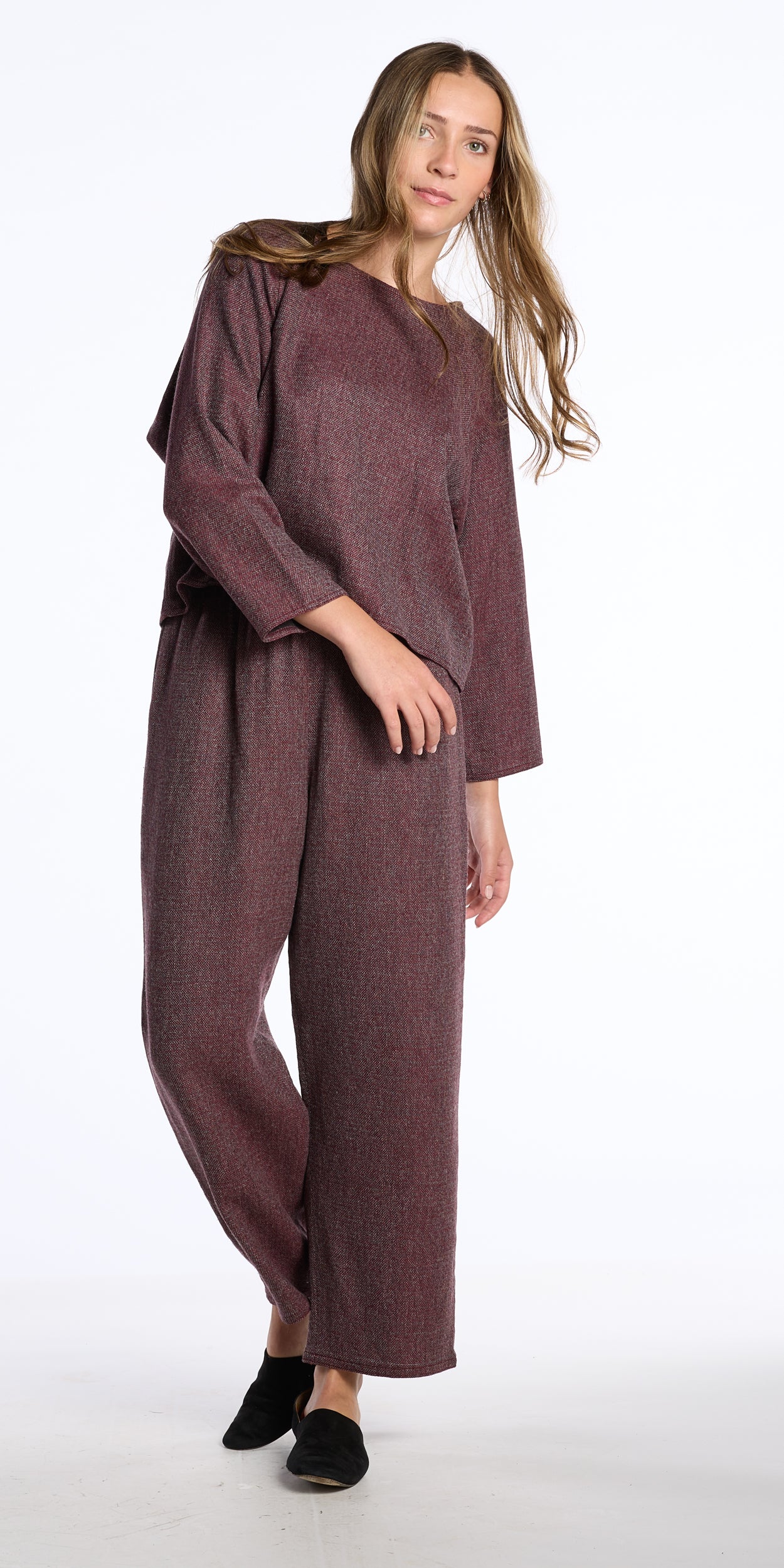 Zoran 1990s Burgundy Wool Ensemble